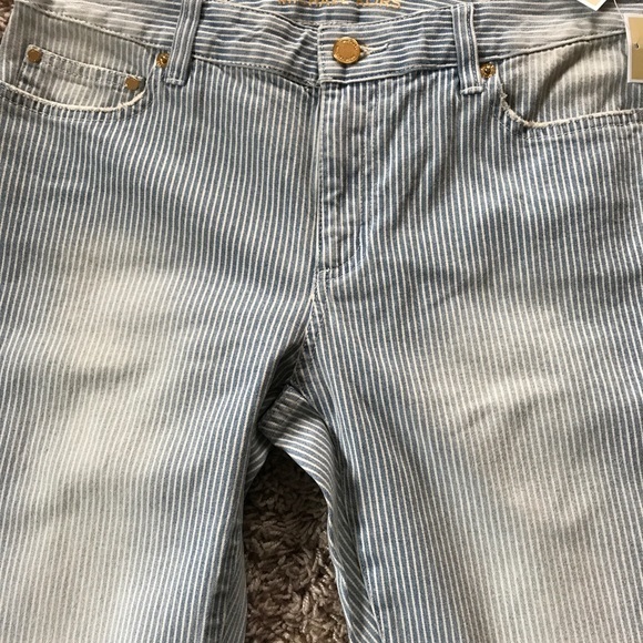 NWT Michael Kors Striped Flared Jeans 👖2 & 4 - Picture 6 of 7